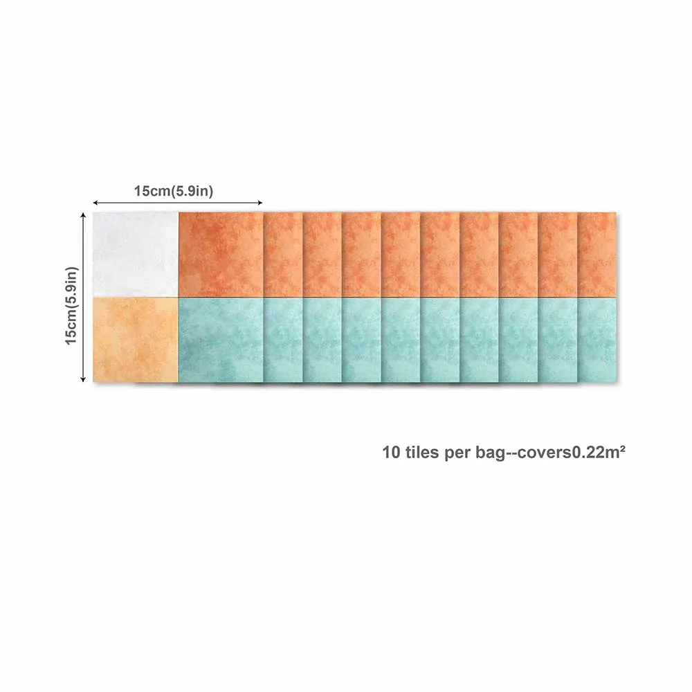 Красочная самоклеящаяся мозаичная наклейка для плитки водостойкая ПВХ