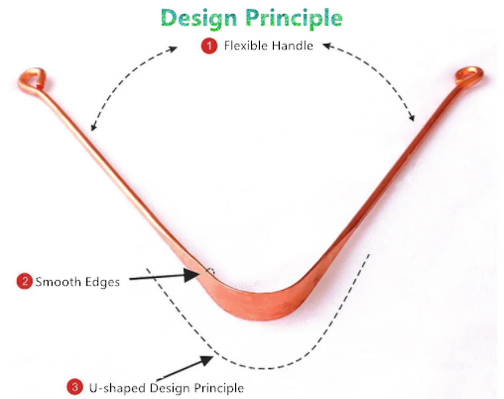 Скребок для чистки языка металлический медный мужчин и женщин 1 шт. | Красота