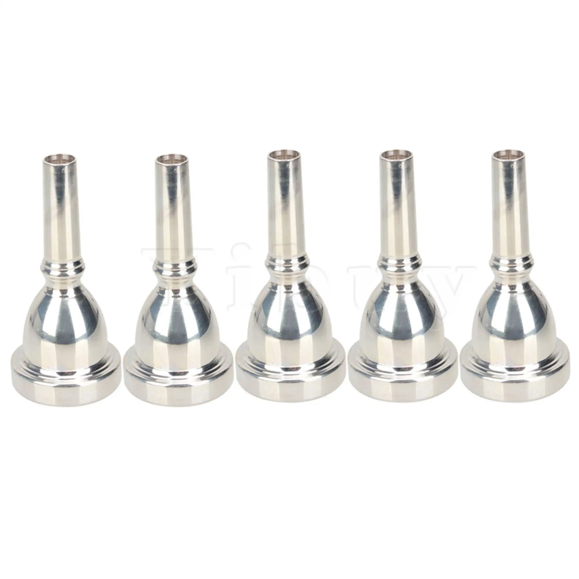 

5PCS Professional Silver Plated Large Tuba Horn Mouthpiece Musical Instrument