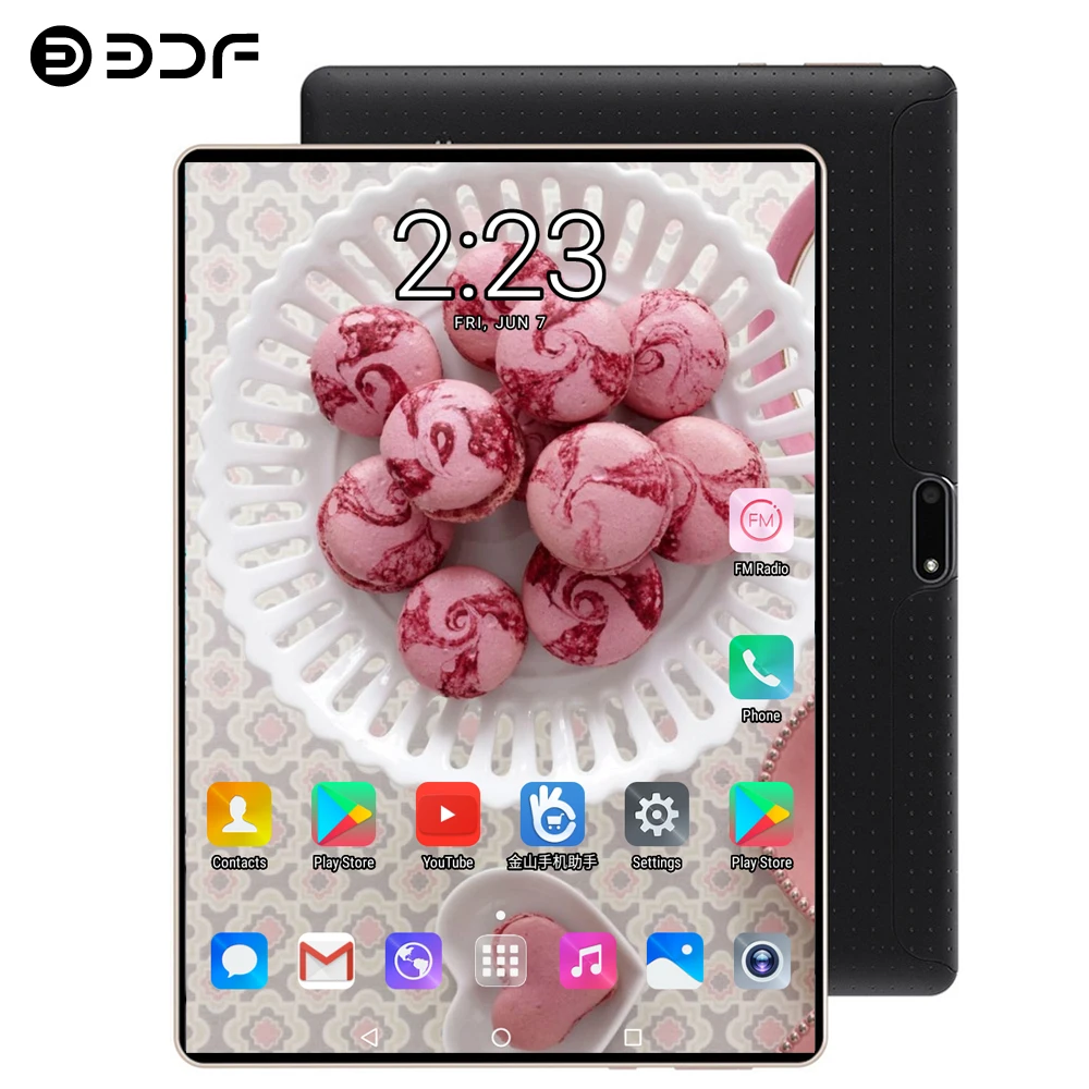 BDF планшет, 10 дюймов,, 3G/4G, LTE, с функцией звонка, две sim-карты, Android 9,0, планшетный ПК, десять ядер, 8 ГБ/128 ГБ, WiFi, FM, ПК, планшет, 10,1