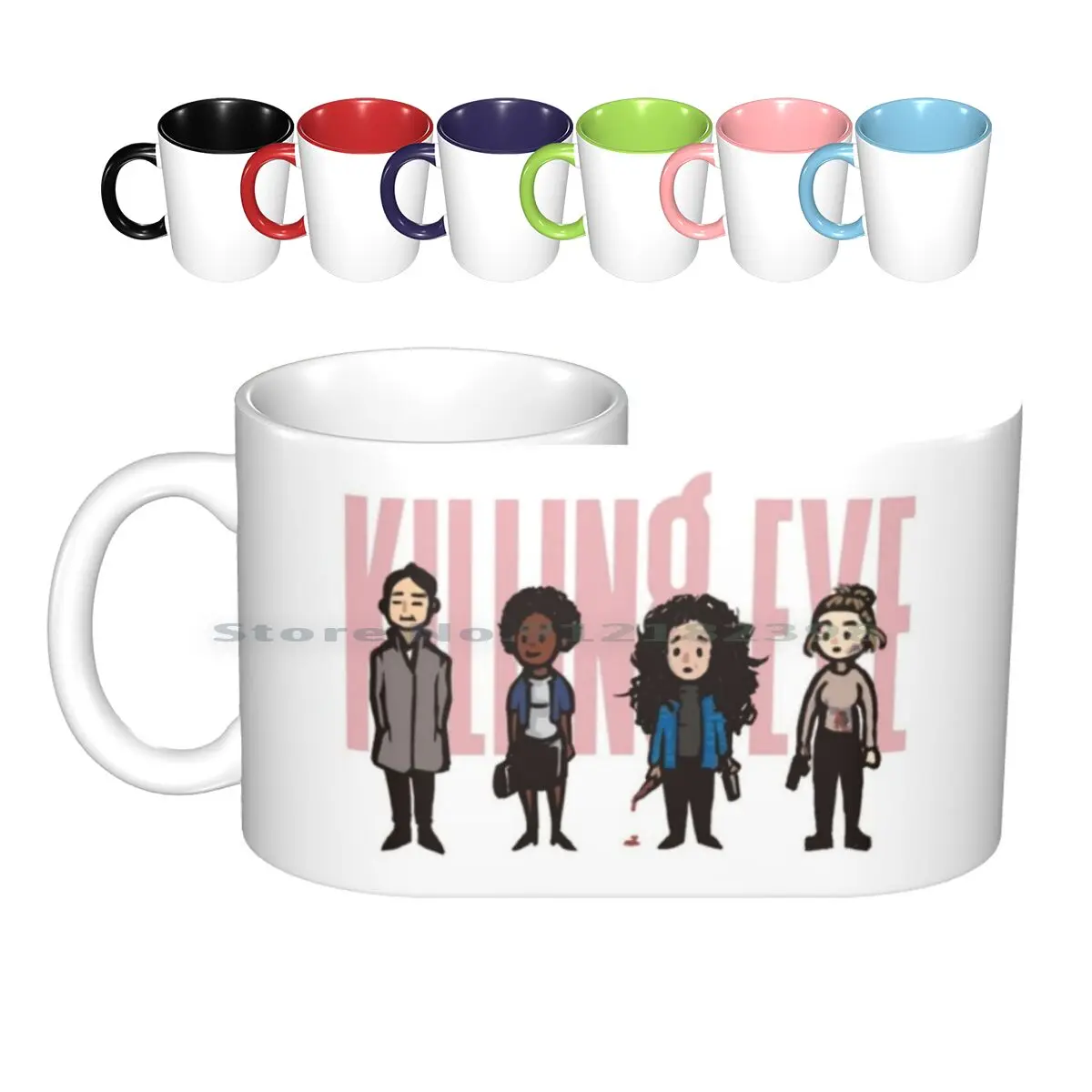 

Killing Eve Ceramic Mugs Coffee Cups Milk Tea Mug Killing Eve Womens Fanart Villanelle Eve Polastri Females Elena Carolyn