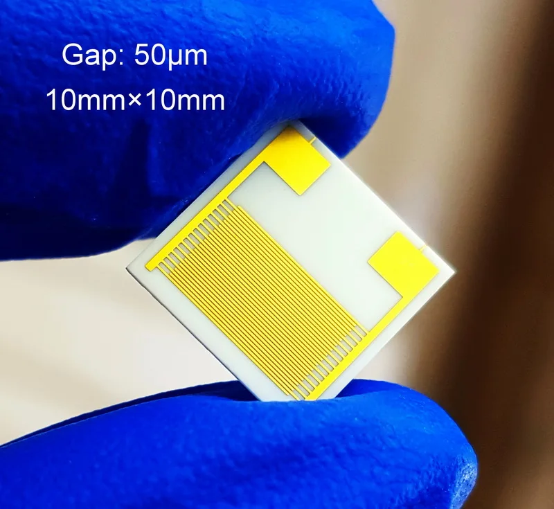 

50um Ceramic Interdigital Electrode IDE Capacitance Array Biogas Humidity Sensor Chip