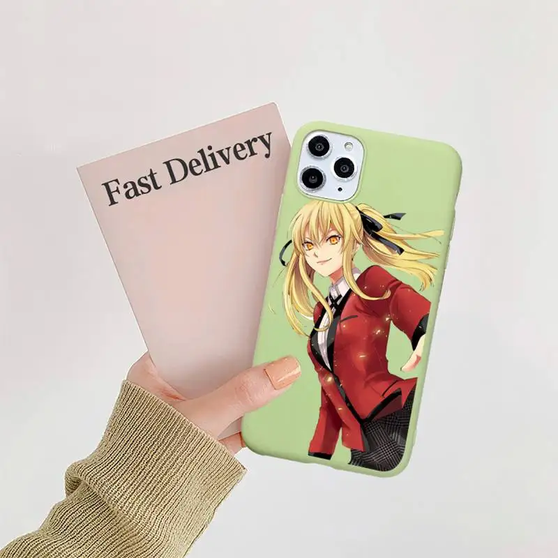

Crazy sexy girl Manga Kakegurui Phone Case Candy Color for iPhone 11 12 mini pro XS MAX 8 7 6 6S Plus X 5S SE 2020 XR