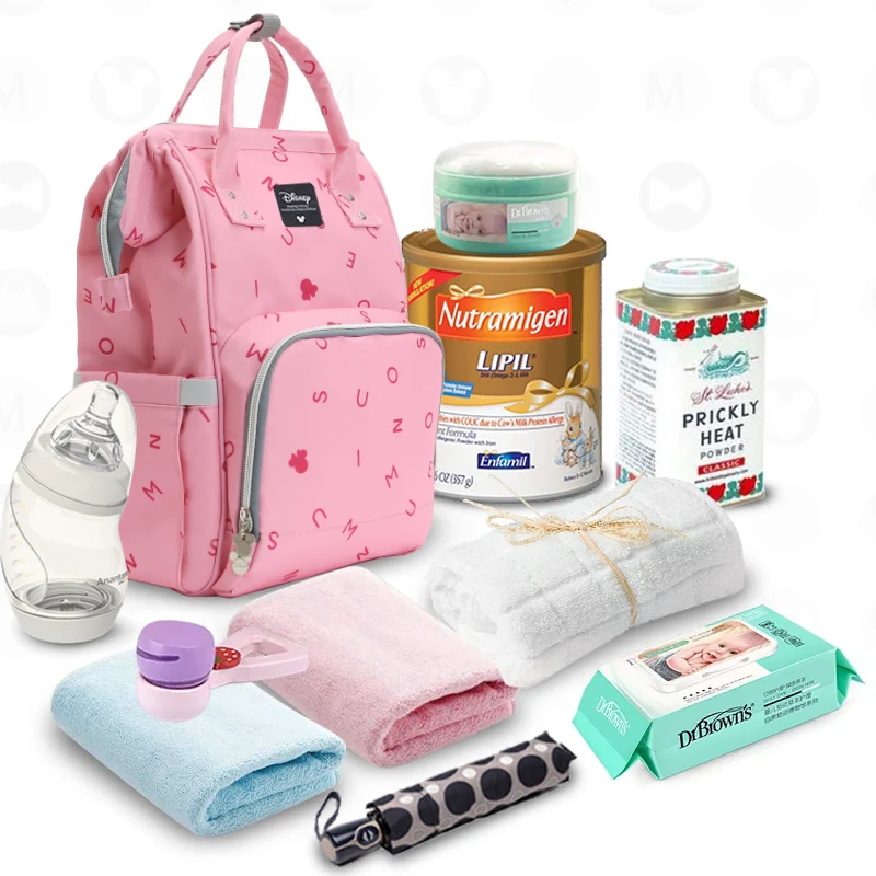 Disney Mommy Waterproof diaper bag Bottle Feeding Insulation bags with USB heater Backpack Baby Bags For Mom Storage | Мать и ребенок