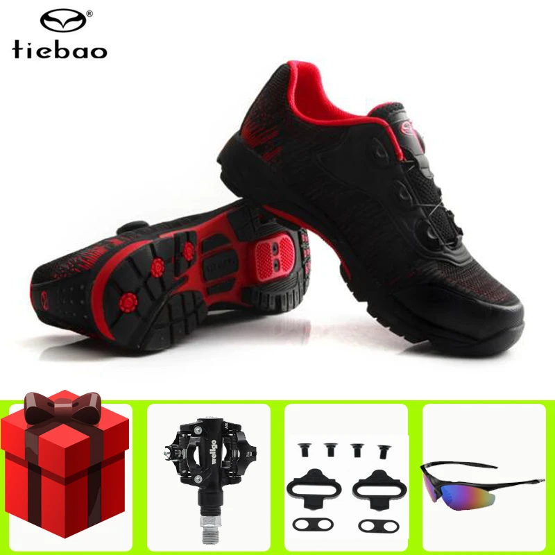 

TIEBAO leisure cycling shoes SPD Pedals shoes men chaussure vtt mountain bike sneakers self-locking bicycle riding bicicleta