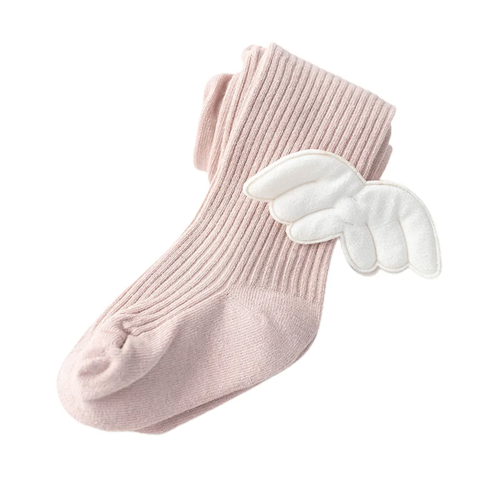 

Baby Girl Fashion Angel Wings Pantyhose Tights Hosiery 0-4Y Newborn Infant Toddler Kids Casual Solid Soft Cotton Stockings Socks