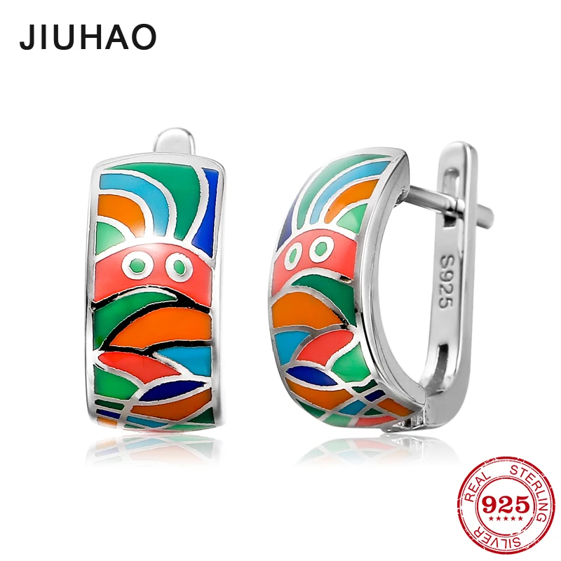 2018 hot colorful like animation animal for women 925 Sterling Silver fashion Ear clip luxury Party Jewelry Enamel | Украшения и