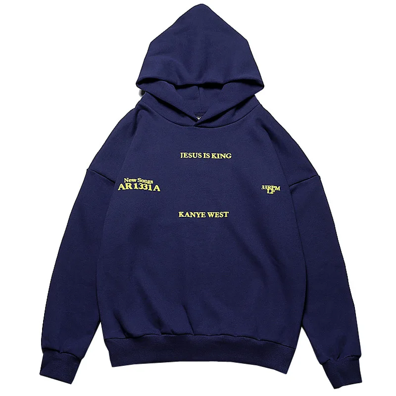 

Dark Blue Yellow Letters Print Hip Hop Hoodie Women Sweatshirts Loose Oversized Plus Size New Warm Winter Tops Streetwear Unisex