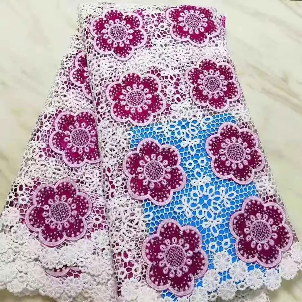 Белая лента из страз гипюр кружева превосходная вышитая африканская фланелевая