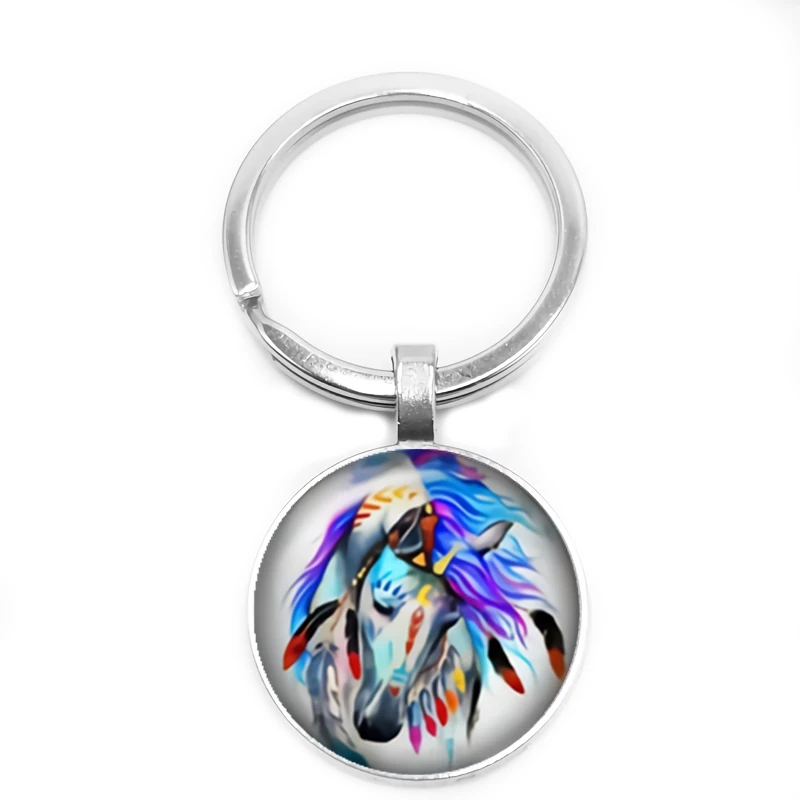 Модные ювелирные изделия брелок лошадь Персонализированные Цвет единорог