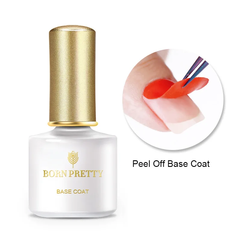 Peel Off Base Coat BORN PRETTY 2 бутылки базовое верхнее покрытие набор Гель-лак для ногтей комплект 6 мл не протирать матовый эффект верхнее покрытие замачивание уф Гель-лак для ногтей с коробкой - Цвет: Peel Off Base Coat