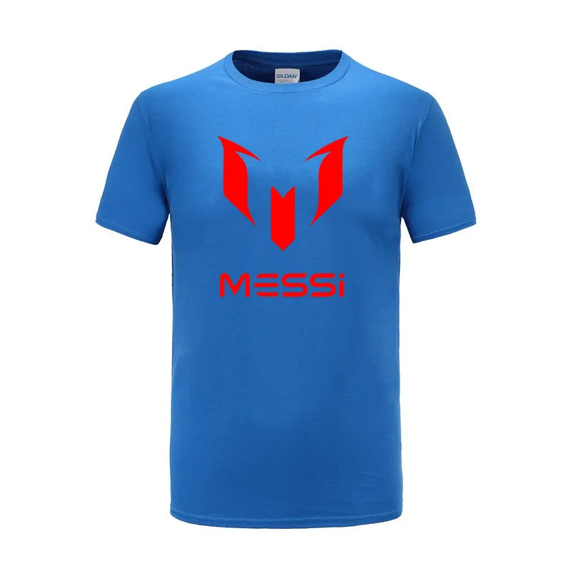 Футболка мужская с принтом Барселона Месси лето 2021 г. повседневный топ из Мужская