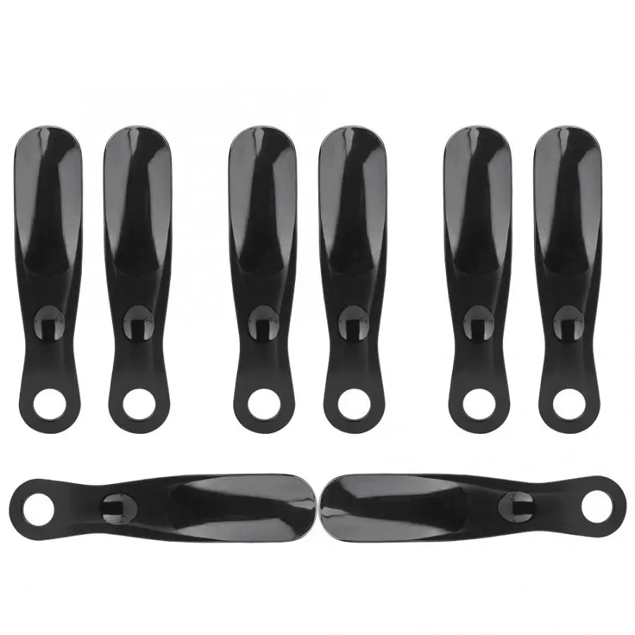 8 шт. пластиковая щетка для обуви портативная ложка черная из нубука|Щетки обуви| |