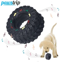 rubber tire pet dog toy puppy training molar toys pet squeaky chew bite toy clean teeth interactive dog toys pet supplies