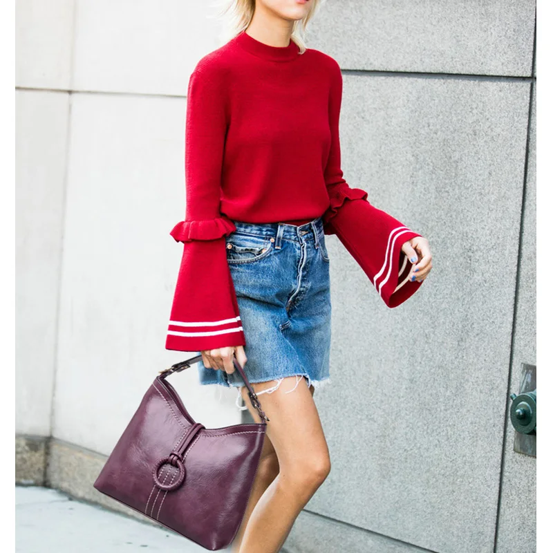 2020 модные сумки через плечо для женщин ретро кожаные роскошные женские