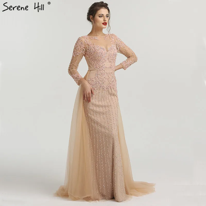 Muslim Mermaid long Sleeves Prom Dresses 2020 Beading Luxury Sparkle Formal Gowns Plus Size DLA6547 | Свадьбы и торжества