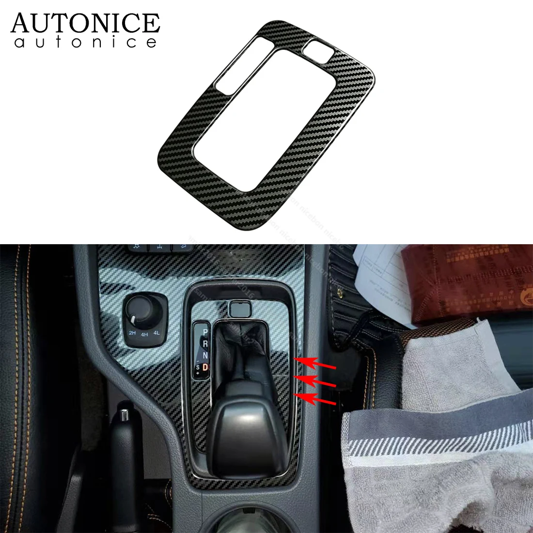 Внутренняя Панель переключения передач из нержавеющей стали для Mazda внутренняя