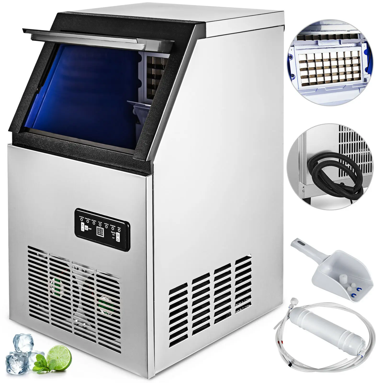 Машина для производства льда с воздушным охлаждением 110 фунтов|Детали