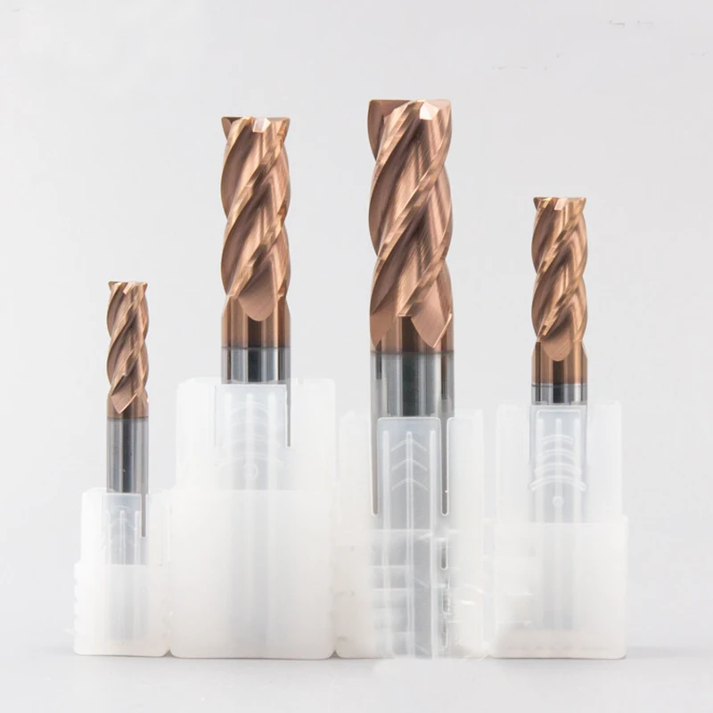 

HRC68 4 Флейта Вольфрамовая сталь 4-12 мм R0.5 R1 R0.2 круглая угловая округляющая Концевая мельница мощная фреза для ЧПУ машинная мельница