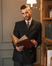 2 pçs preto jaqueta calças conjuntos ternos masculinos sob medida roupas do homem casual blazer calças festa de casamento wear negócios ternos masculinos (2)