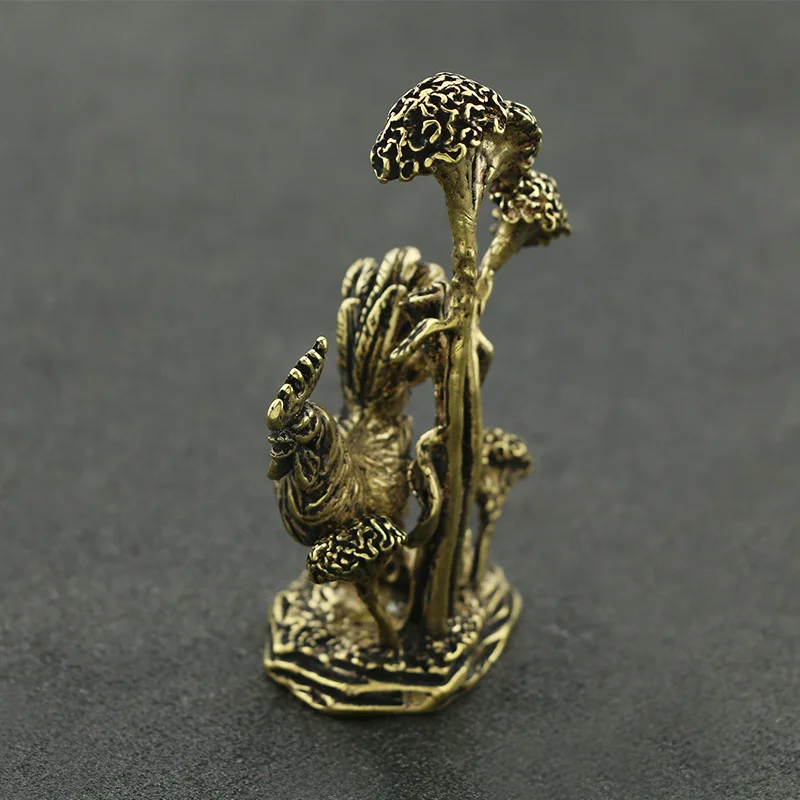 Медные фигурки в виде большого петуха винтажные бронзовые украшения из чистой