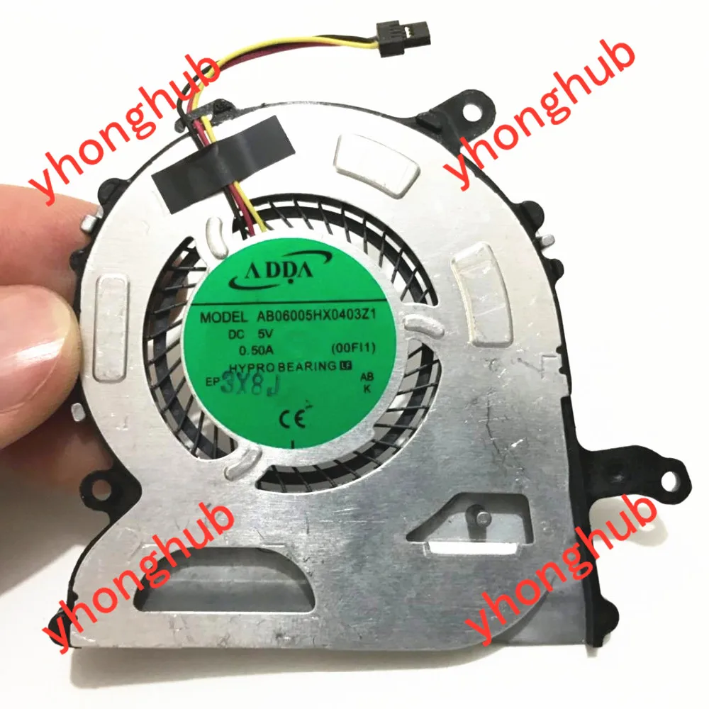 ADDA AB06005HX0403Z1 DC 5V 0.50A 3 жильный сервер центробежный воздухонагнетатель широкого