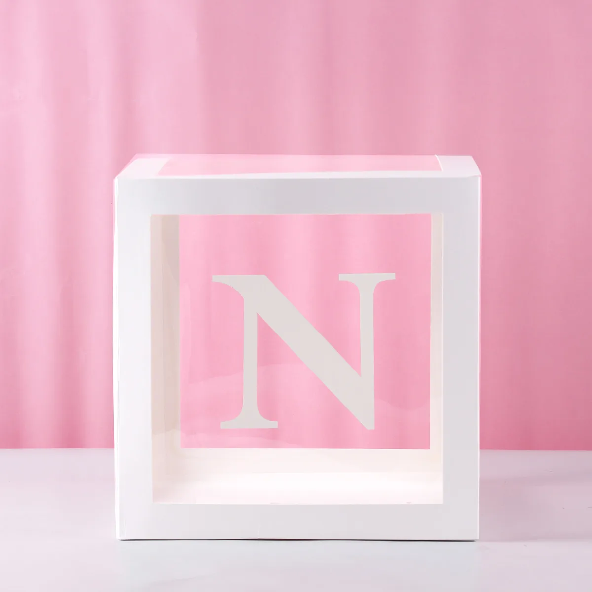 N box Золотая коробка, прозрачная, с именем, возраст, коробка для девочек и мальчиков, для детского душа, украшения для ребенка 1, 1, 1, 1, для дня рождения, Декор, подарок, принадлежности для детского душа - Цвет: N box