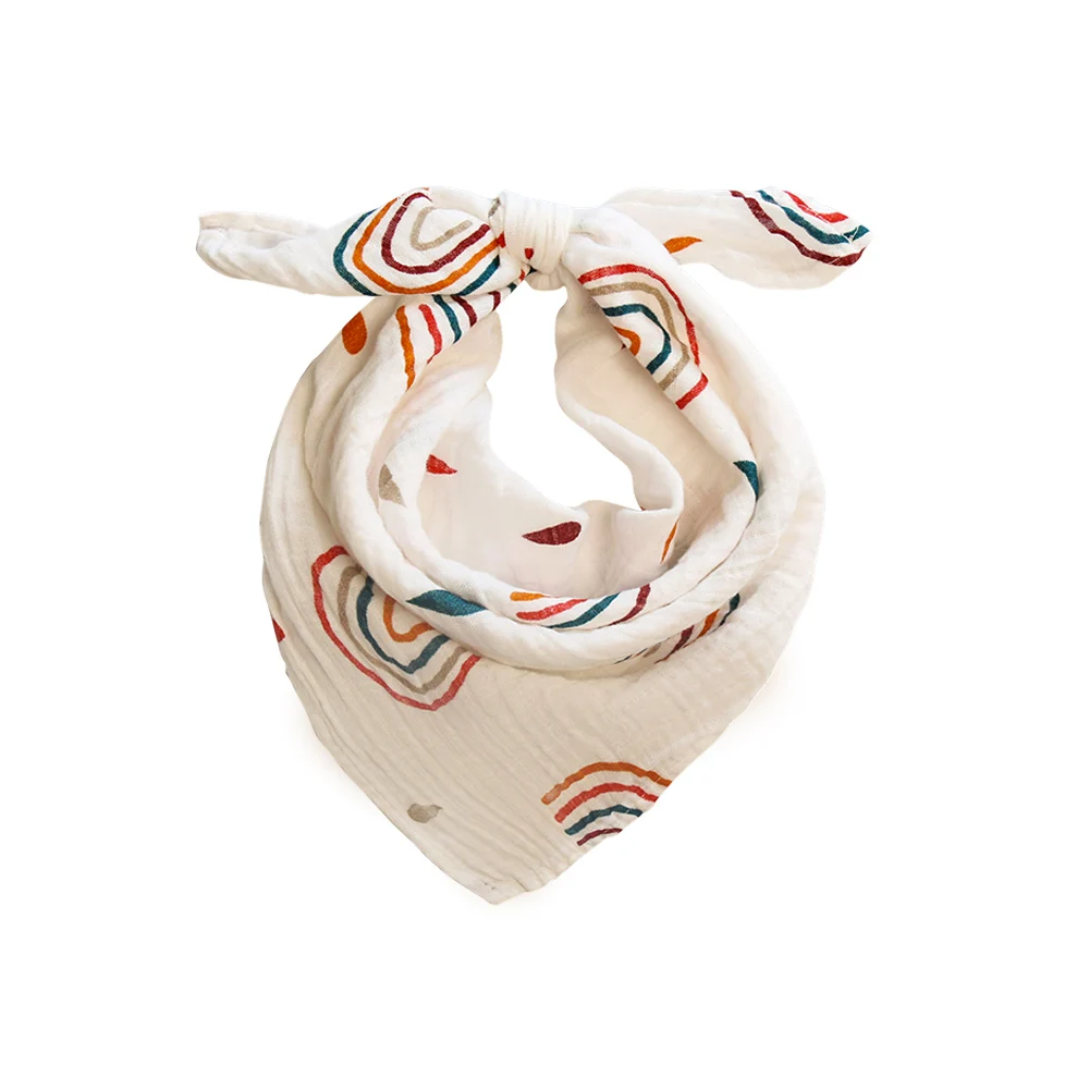 Kangobaby #My Soft Life# All Season 60x60 100% Cotton Baby Muslin Bib Fashion Infant Scarf Newborn Burp Cloth Set |