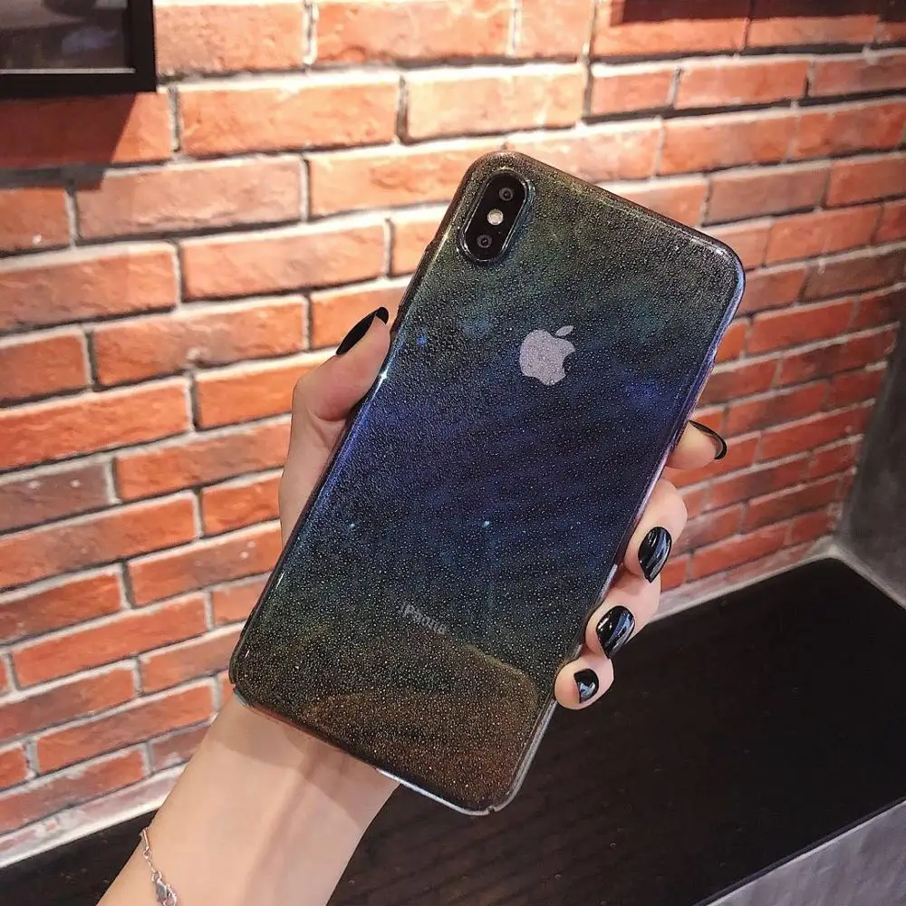 KISSCASE лазерный цветной ПК телефон чехол для iPhone 6 6S 7 8 Plus Funda дождевик покрытие XS XR MAX