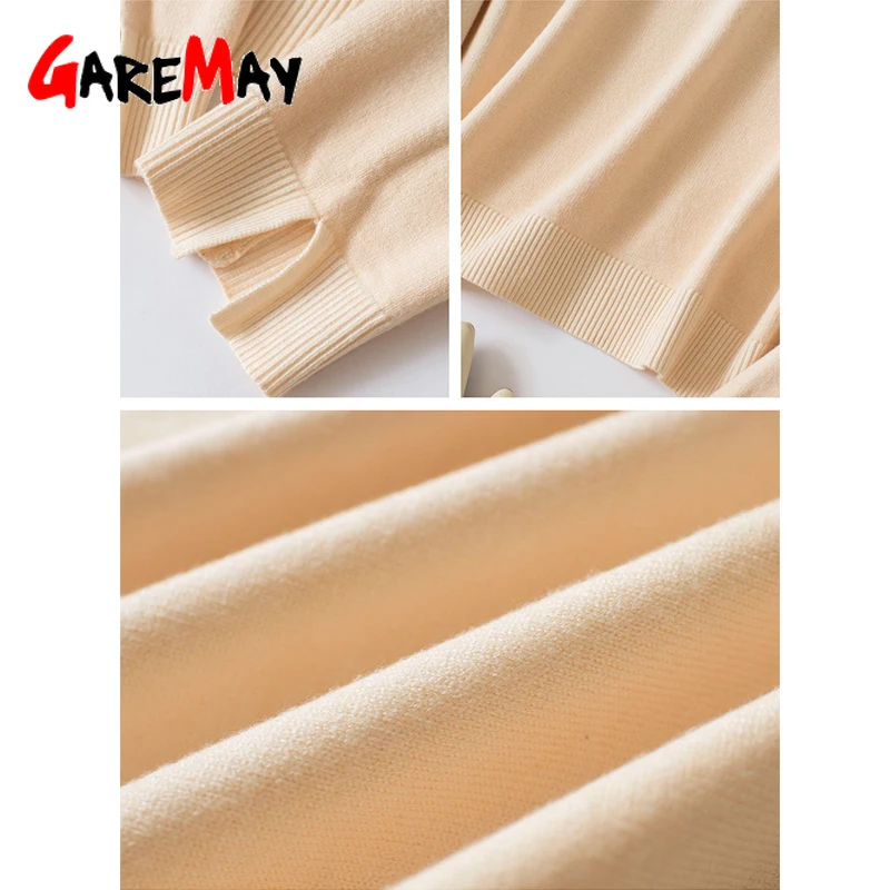 Knitted Cashmere Sweater Women High Quality Fashion V-neck Slim Soft Wool Autumn Winter Female Women's Pullover | Женская одежда