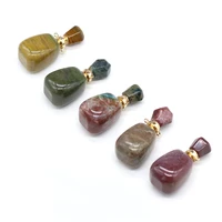 natural stone jasper pendants essential oil diffuser charms for jewelry making diy women vial chockernecklace gifts