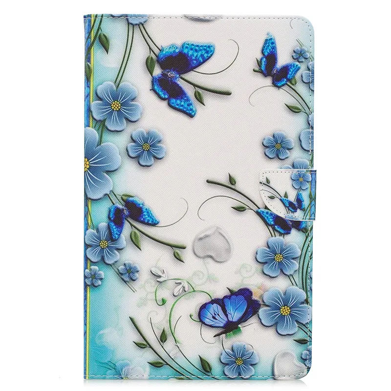 Blue Flower Чехол для samsung Galaxy Tab A 8,0 SM-T290 T295 милый кот Единорог щенок бабочка чехол для планшета Galaxy Tab A 8,0 чехол - Цвет: Blue Flower