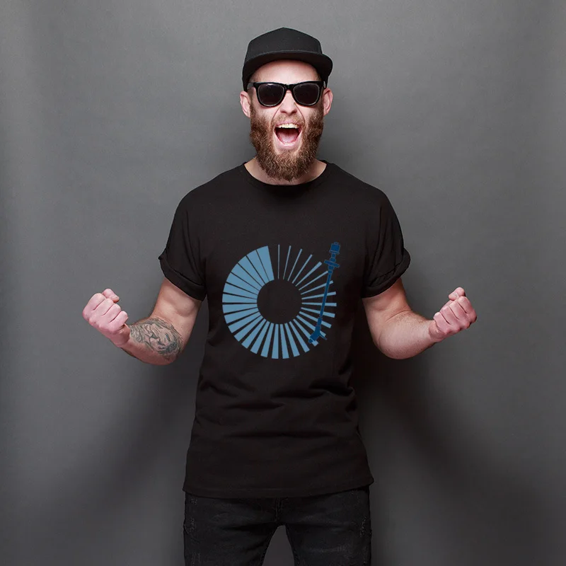 

Vinyl Cover Slim Fit Retro T Shirts 3D Printed Regular T-Shirts Teenagers Graphic Tops For Unisex