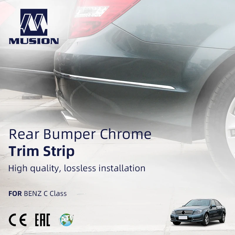 Musion автозапчасти W204 накладки на задний бампер хромированная защита для Benz Class C