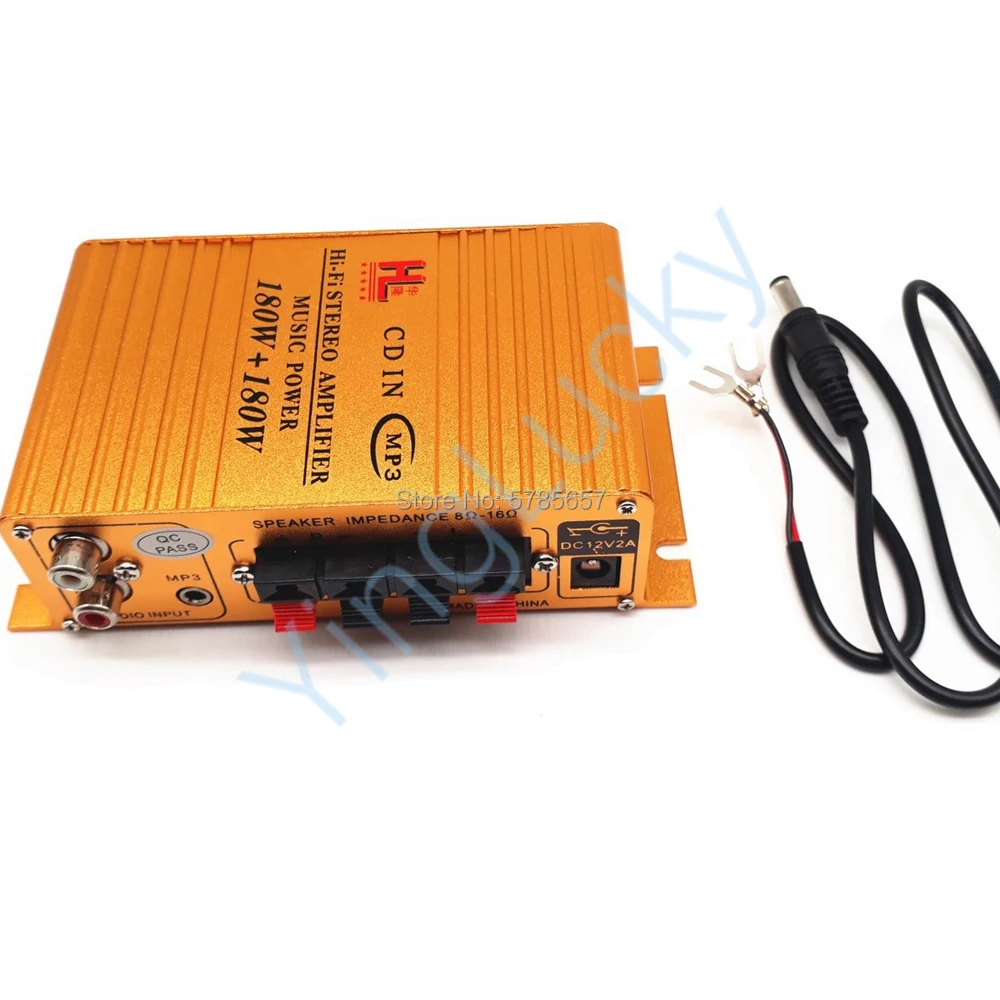 Миниатюрный усилитель мощности Arcacde 180 вт + MP3 hi fi стерео музыкальный с кабелем для