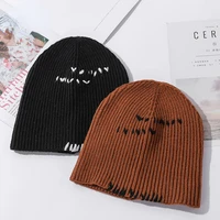 2021 womens knitted hat beanies for women winter warm skullies beanies men bonnets female baggy casual cap slouchy hat crochet