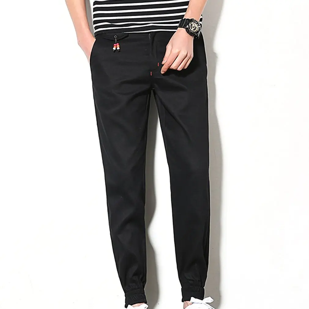 2020 Новые весенние и осенние мужские брюки для бега чистый хлопок повседневные