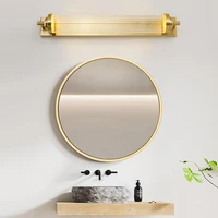 modern led mirror light 14w wall lights copper glass lampshade makeup mirror lamps vanity light fixtures for bathroom bedroom