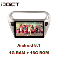 idoict android 9 1 car dvd player gps navigation multimedia for peugeot 301 citroen elysee radio 2013 2016