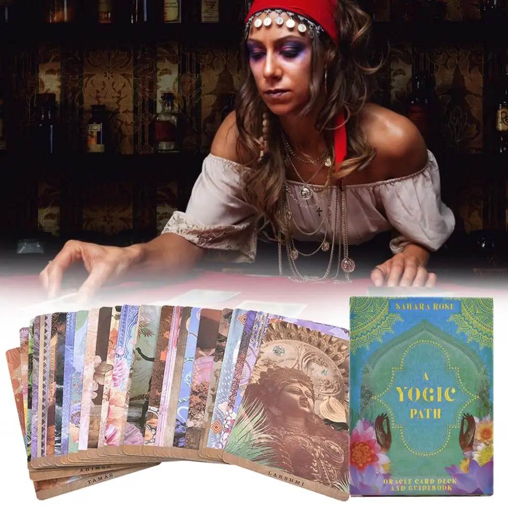 Новинка 54 шт. Yogic Path orakel Deck And Guidebook английский держатель карточек настольных игр