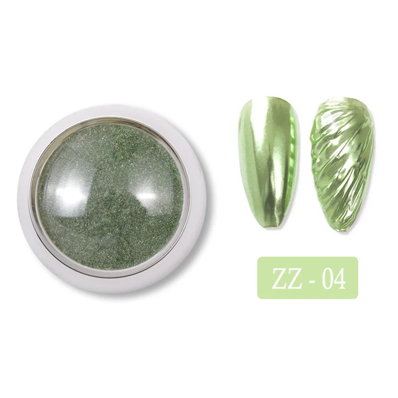 Блестящий зеркальный блестящий порошок для ногтей пигмент с металлическим
