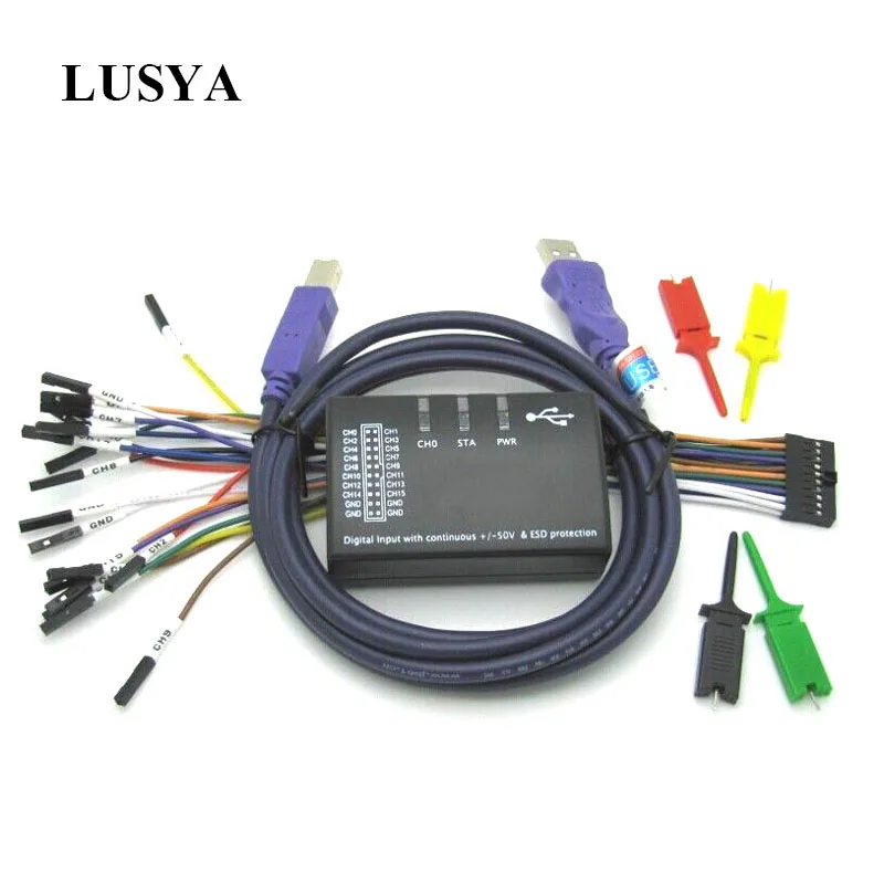 Lusya USB логический 100MHz 16Ch логический анализатор для ARM FPGA E4-004