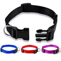 1pcs new pet supplies wholesale dog chain plain nylon pet collar dog collar pet leash j6a3880