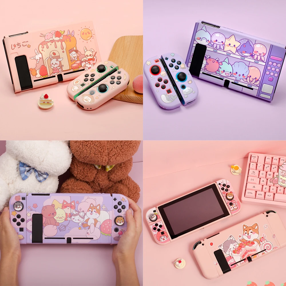 

Protective Shell For Nintendo Switch Case Cute Kawaii Cat Dog Soft TPU Cover For Nintendo Switch Skin Console JoyCon Accessories