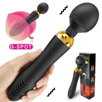 dual motors magic wand vibrator for women body massage g spot dildo vibrator av stick clit nipples stimulator sex toys for women