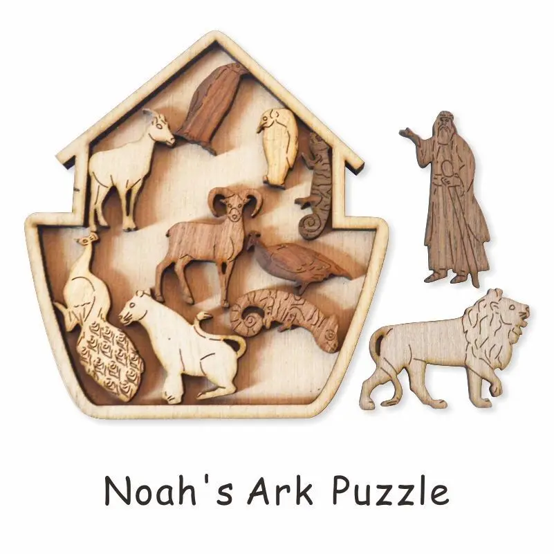 

Super Hard Puzzle Brain Burning Puzzle Cat and Mouse Noah's Ark Adult Educational Decompression Toys Wooden Puzzle Birthday Gift