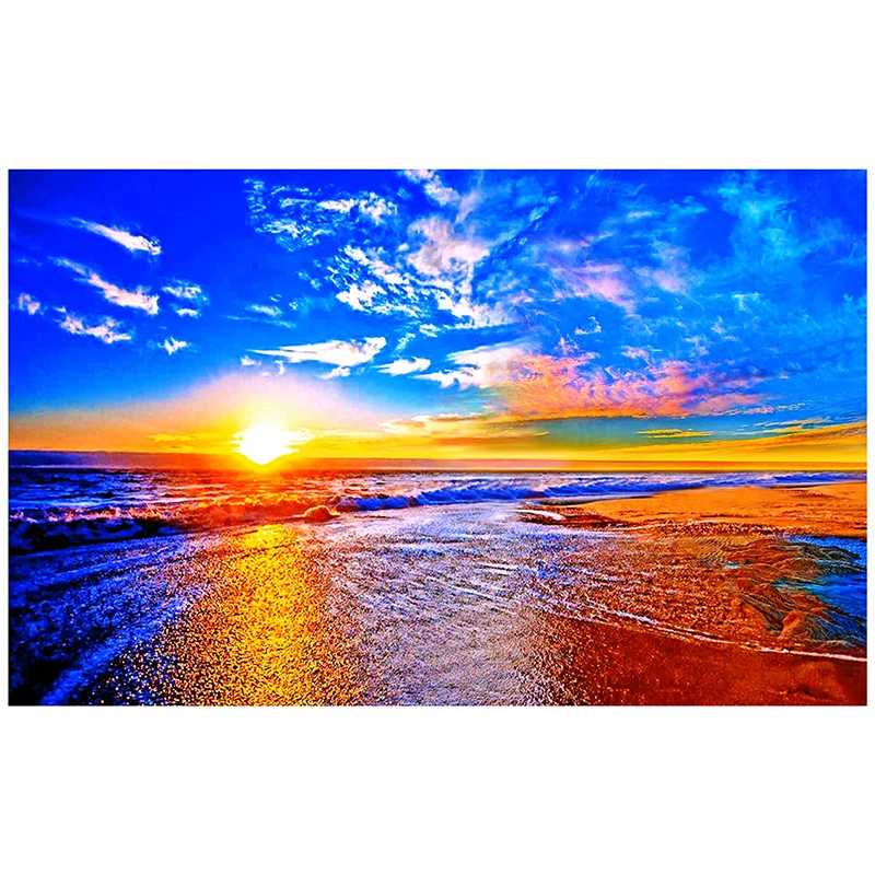 Алмазная 5D Вышивка сделай сам полноразмерная круглая вышивка из смолы закат на