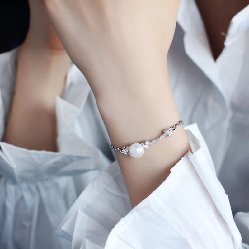 

Fashion Bracelets Adjustable Charm Woman Classic Knot Zircon Pearl Cz Bracelet For Women Pulseira Zk30
