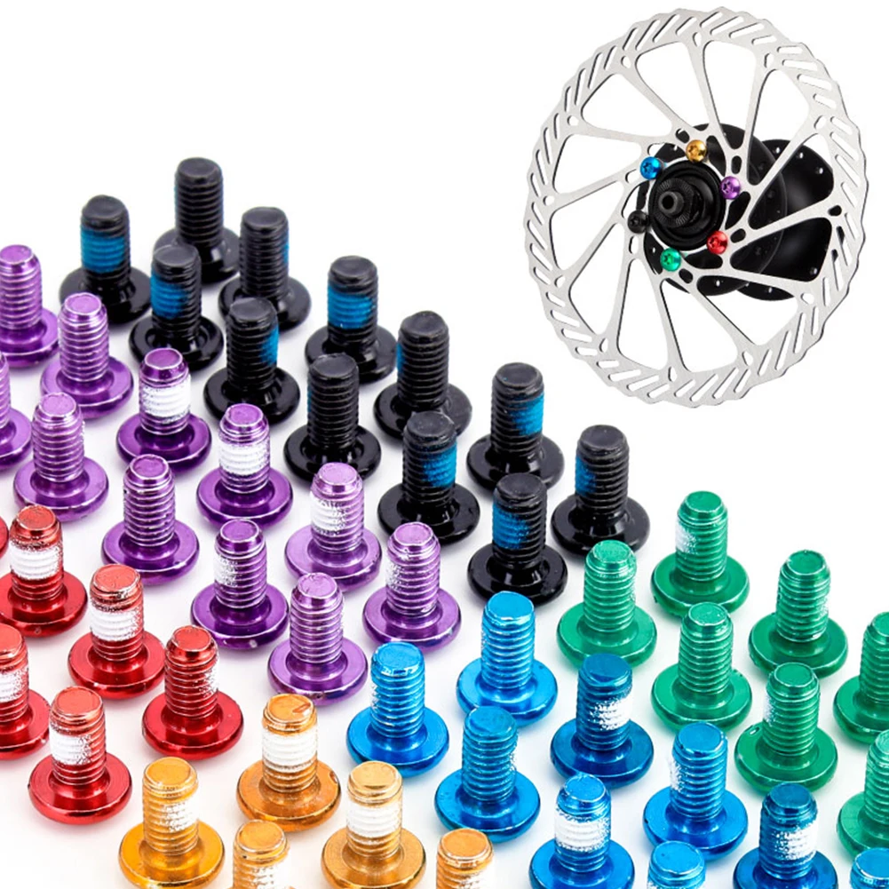 

12pcs MTB Bike Disc Brake Rotor Torx Bolts T25 M5x10mm Alloy Steel Screws Colorful Rotor Bolts Bicycle Fixing Accessories