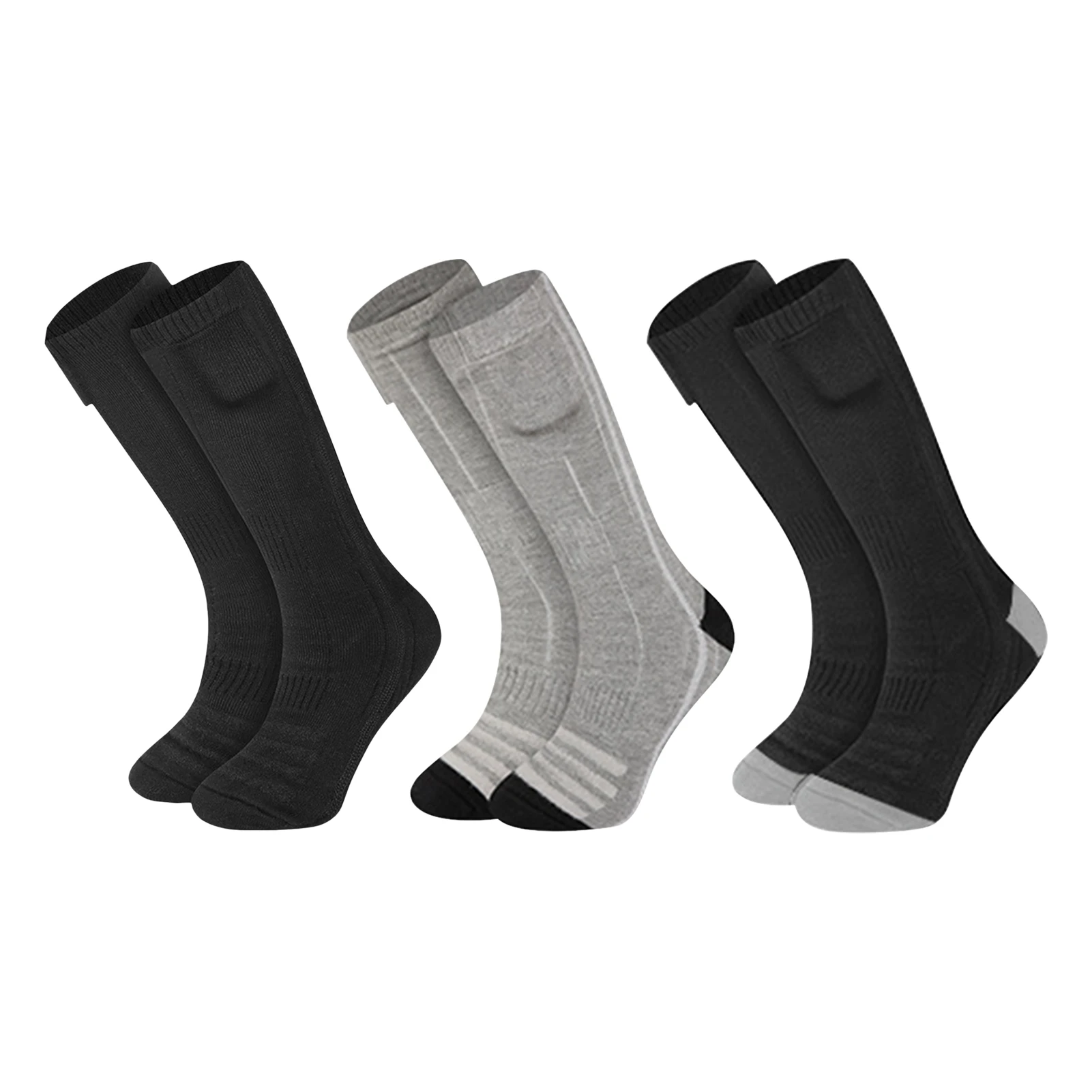 

1Pair Winter Cycling Electric Heated Socks Foot Warmer Socking Men Women Battery USB Charging Thermal Leg Self Heating Socks